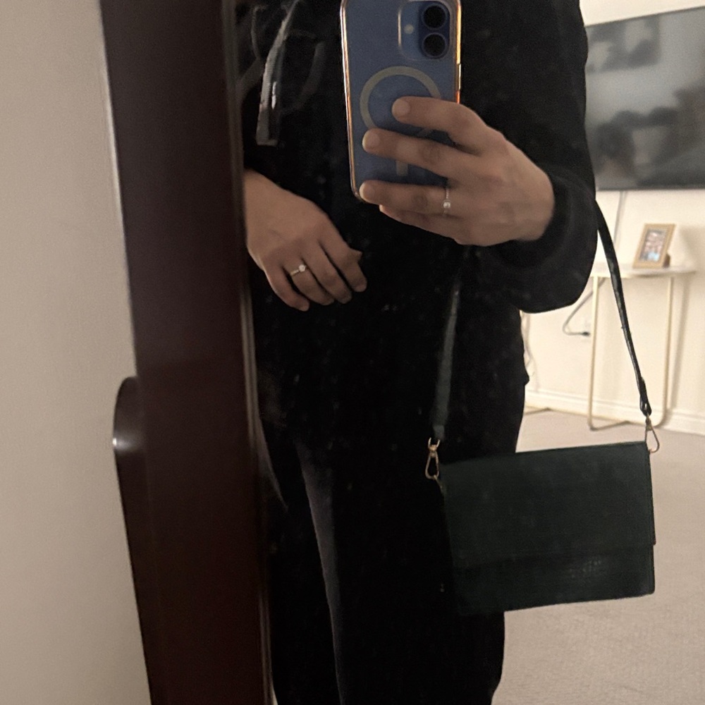 Only Emerald Croc-Pattern Mini Bag - Picture 4 of 7